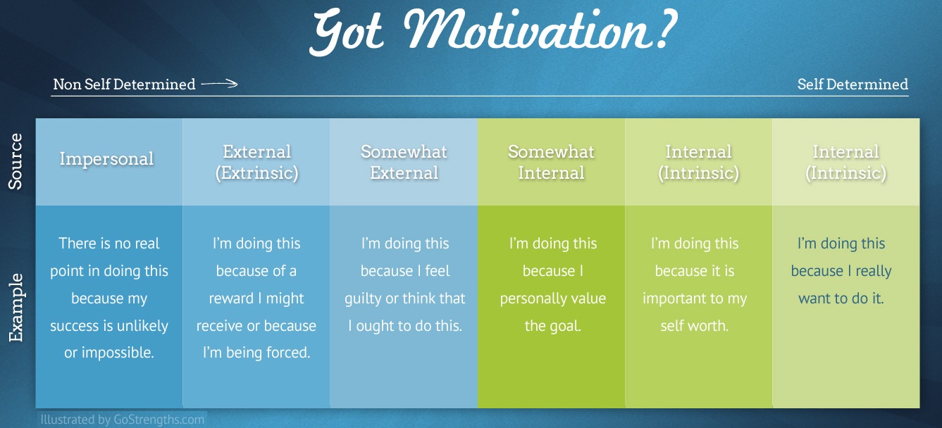 know extrinsic vs intrinsic motivation